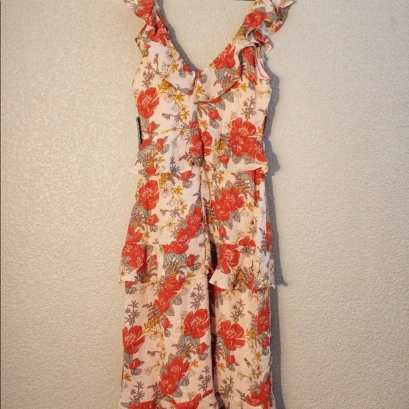 Fleur-Evermore Blush Pink Floral Ruffled Dress NWT - Picture 8 of 8